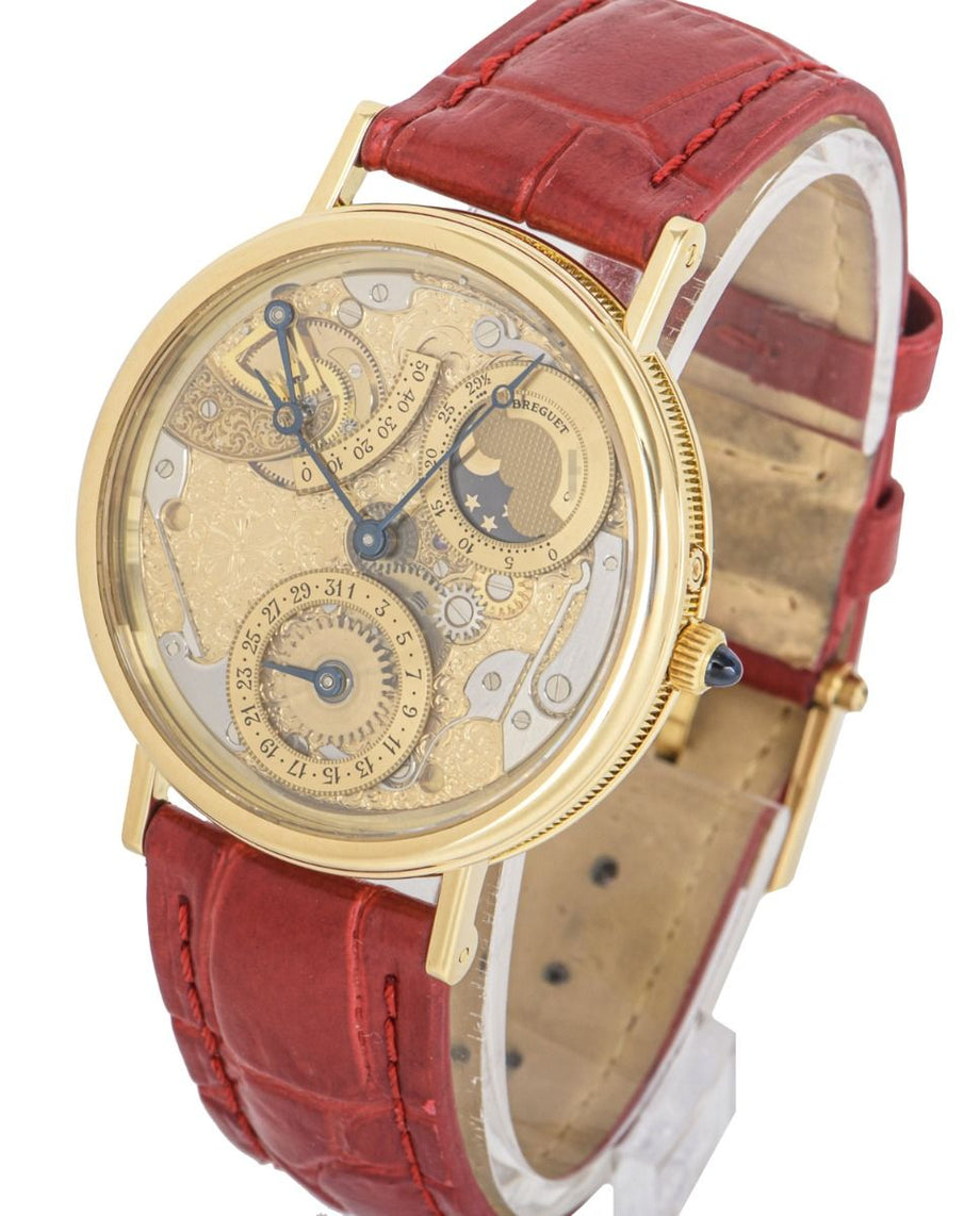 BREGUET RARE CLASSIQUE SKELETON DIAL OPENWORK YELLOW GOLD 3135